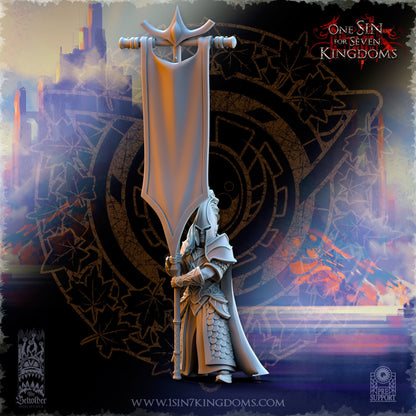 SilverMoor Elf Blades of Ashur Command Group | The Beholder Miniatures | Compatible with D&D/AoS | Fantasy | Tabletop RPG