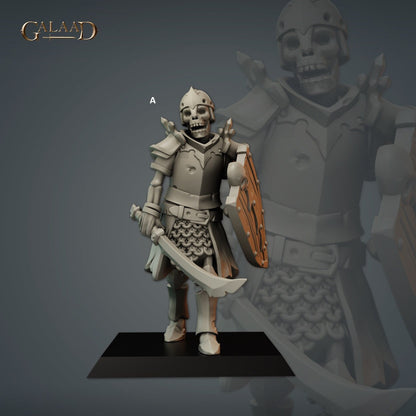 Undead Skeleton Warrior | Galaad Miniatures | Compatible with D&D/AoS | Fantasy | Tabletop RPG