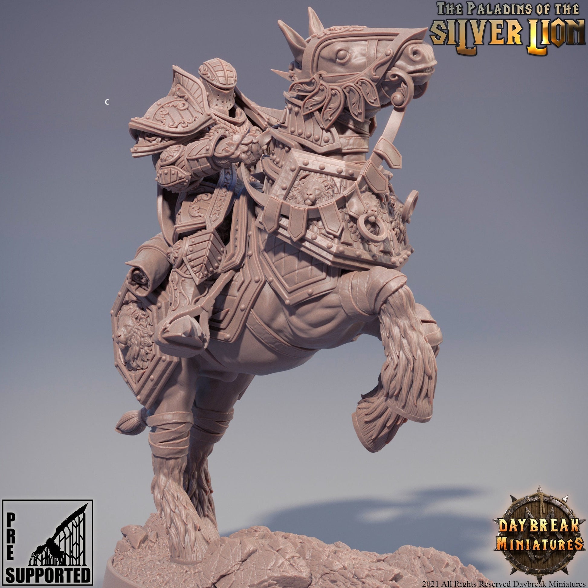 Paladins of the Silver Lion Cavalry | DayBreak Miniatures | Compatible with D&D/AOS | Fantasy | Tabletop