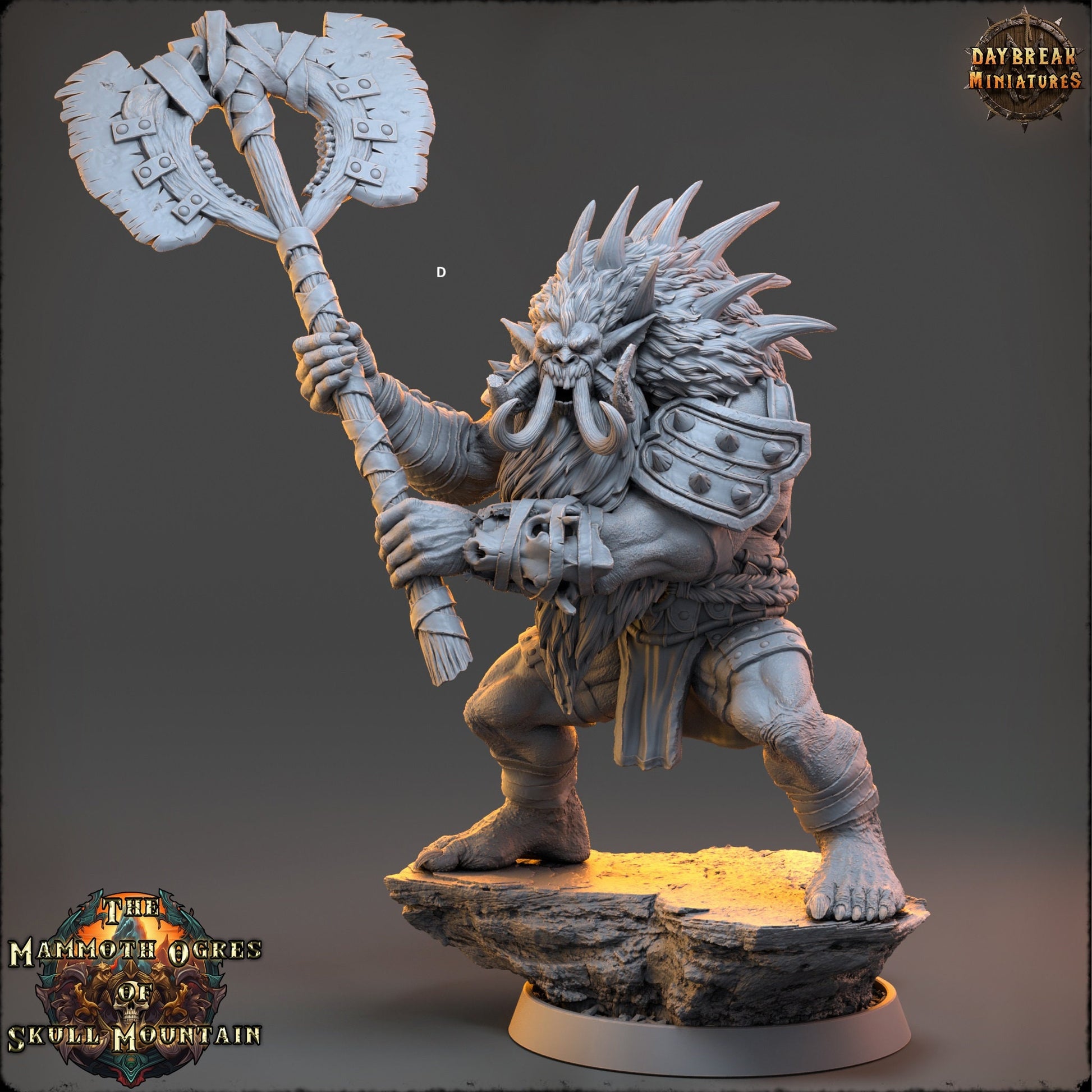 Mammoth Ogres with Great Weapons | DayBreak Miniatures | Compatible with D&D/AOS | Fantasy | Tabletop
