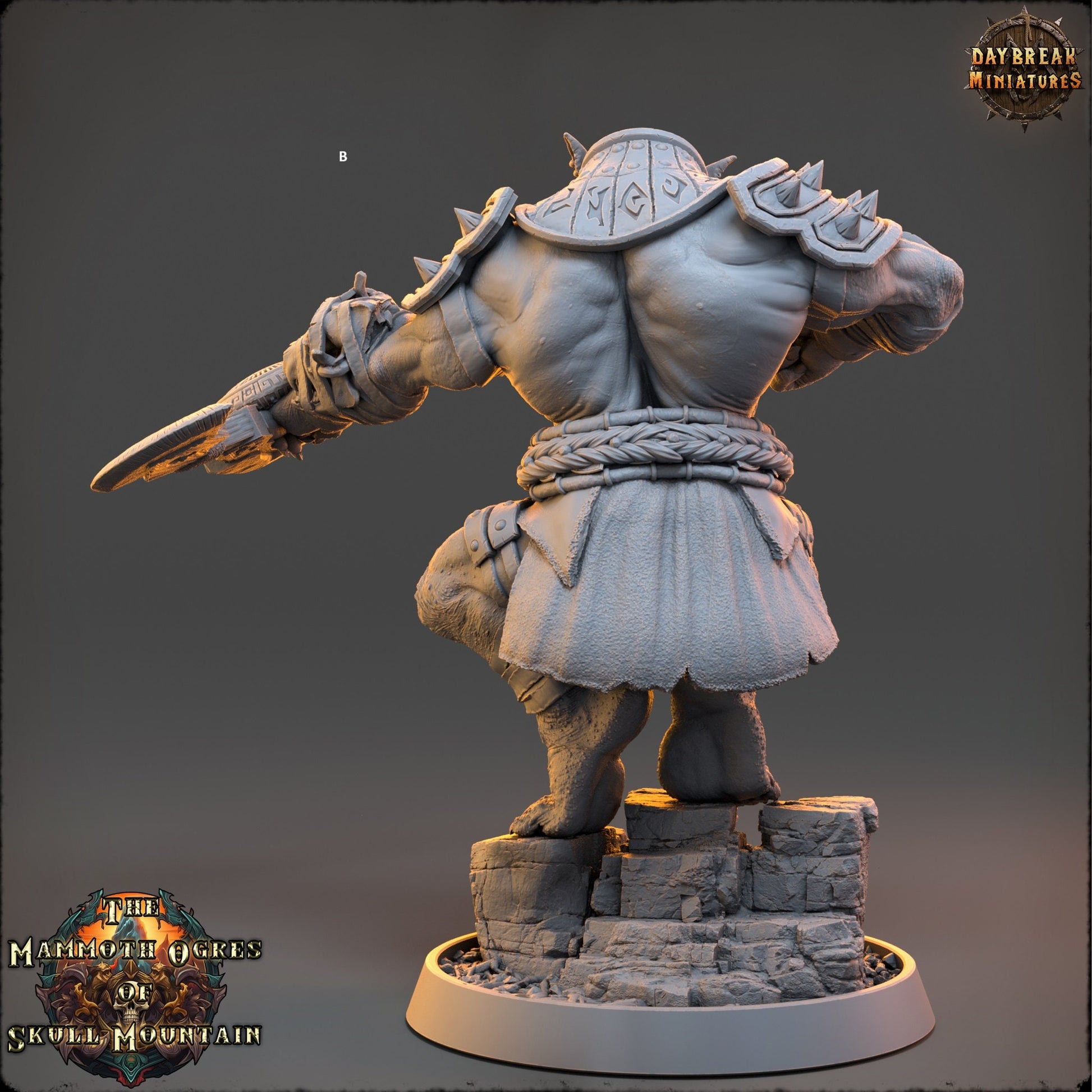 Mammoth Ogres Assassins | DayBreak Miniatures | Compatible with D&D/AOS | Fantasy | Tabletop