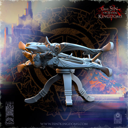 SilverMoor Elf Ballista | The Beholder Miniatures | Compatible with D&D/AoS | Fantasy | Tabletop RPG