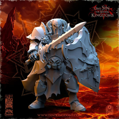 Realms of Mayhem Warriors with sword and shield | The Beholder Miniatures | Compatible with D&D/AoS | Fantasy | Tabletop RPG