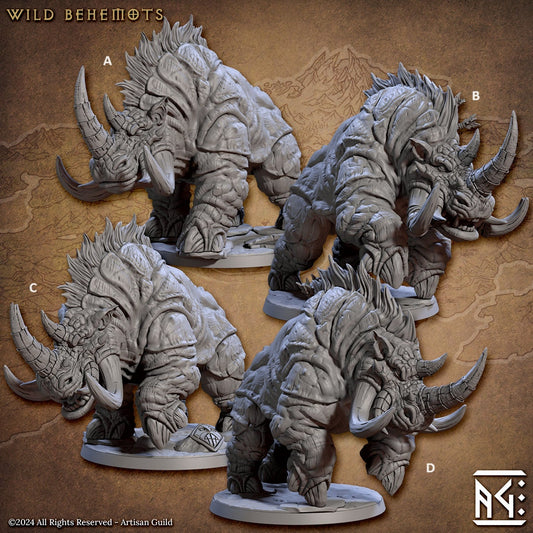 Wild Behemot | Artisan Guild Miniatures | Compatible with D&D/AoS | Fantasy | Tabletop RPG