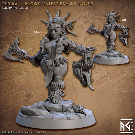 Dwarf Blood Priestess Thyra | Artisan Guild Miniatures | Compatible with D&D/AoS | Fantasy | Tabletop RPG