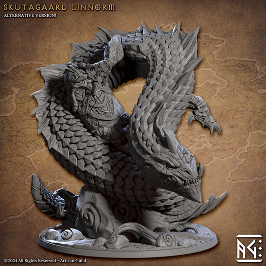 Linnorm of Skutagaard | Artisan Guild Miniatures | Compatible with D&D/AoS | Fantasy | Tabletop RPG