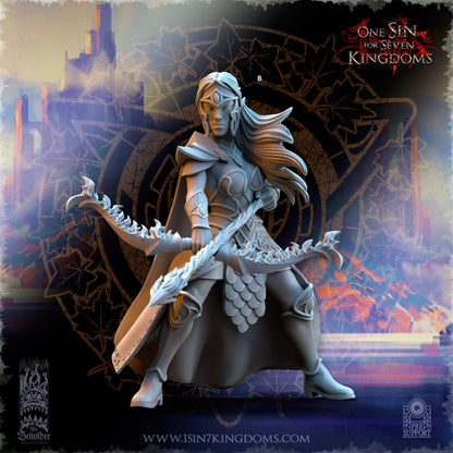 SilverMoor Elf Sisterhood Magic Archer | The Beholder Miniatures | Compatible with D&D/AoS | Fantasy | Tabletop RPG