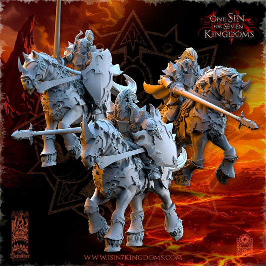 Realms of Mayhem Knight Lancer | The Beholder Miniatures | Compatible with D&D/AoS | Fantasy | Tabletop RPG