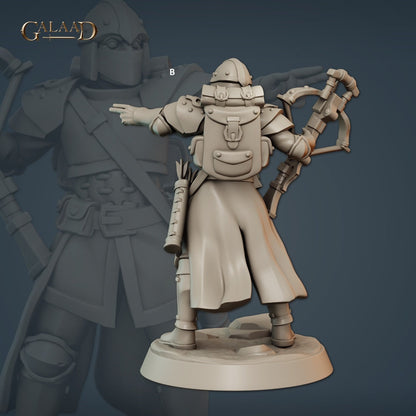 Human Vanguard Crossbow | Galaad Miniatures | Compatible with D&D/AoS | Fantasy | Tabletop RPG