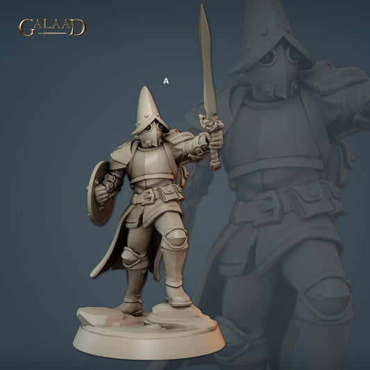 Human Vanguard Fighter | Galaad Miniatures | Compatible with D&D/AoS | Fantasy | Tabletop RPG