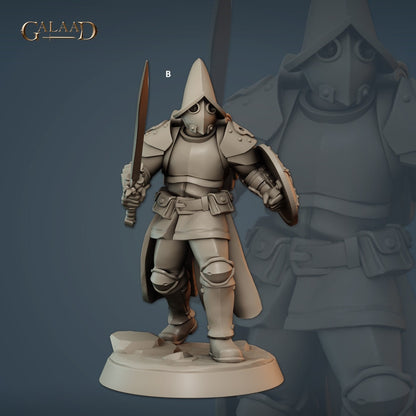 Human Vanguard Fighter | Galaad Miniatures | Compatible with D&D/AoS | Fantasy | Tabletop RPG