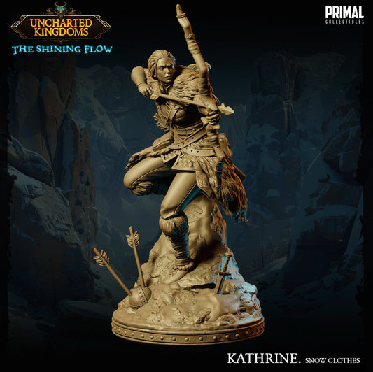 Female Barbarian Kathrine | Primal Collectibles | Compatible with D&D/AoS | Fantasy