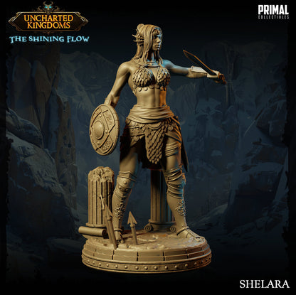 Female Fighter Shelara | Primal Collectibles | Compatible with D&D/AoS | Fantasy