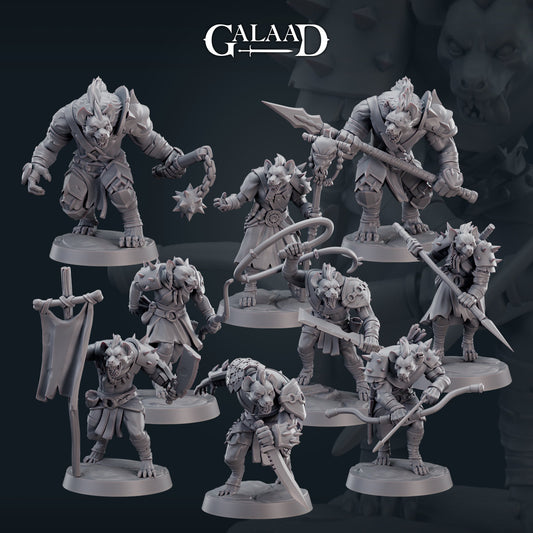Gnoll Warband | Galaad Miniatures | Compatible with D&D/AoS | Fantasy | Tabletop RPG