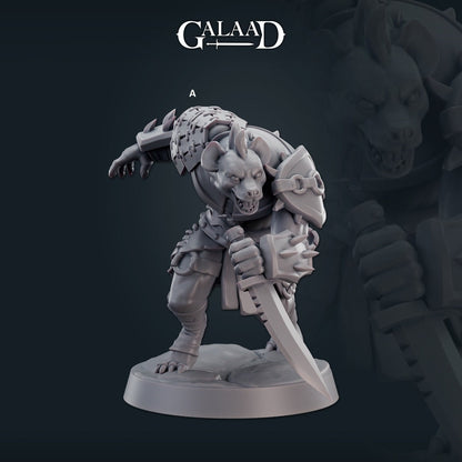 Gnoll Warrior | Galaad Miniatures | Compatible with D&D/AoS | Fantasy | Tabletop RPG