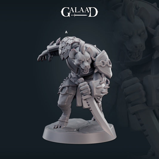Gnoll Warrior | Galaad Miniatures | Compatible with D&D/AoS | Fantasy | Tabletop RPG