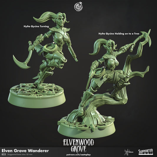 Elven Grove Wanderer | CastnPlay Miniatures | Compatible with D&D/AoS | Fantasy | Tabletop RPG