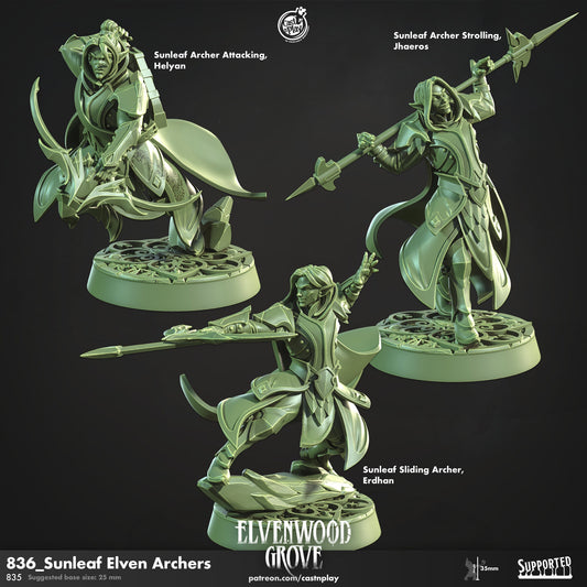 Sunleaf Elven Archer | CastnPlay Miniatures | Compatible with D&D/AoS | Fantasy | Tabletop RPG