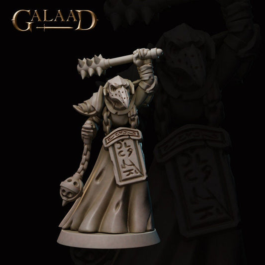 a statue of a knight holding a sword