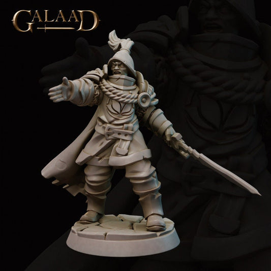 a statue of a man with a sword