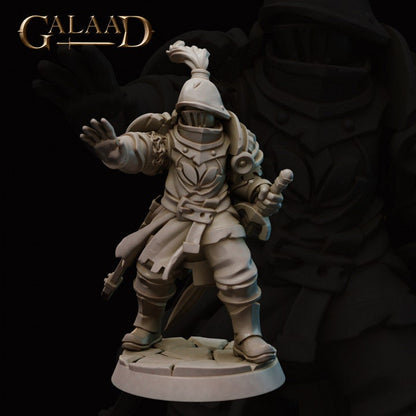 a statue of a man with a sword
