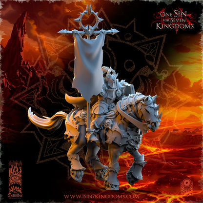 Realms of Mayhem Mounted Command Group Warband Set | The Beholder Miniatures | Compatible with D&D/AoS | Fantasy | Tabletop RPG