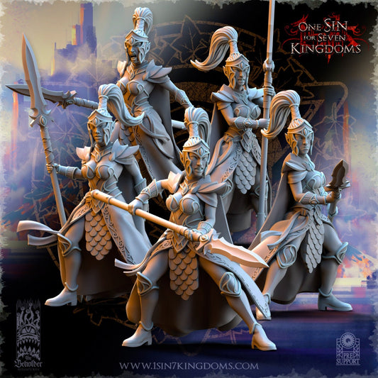 SilverMoor Elf Sisterhood Praetorian | The Beholder Miniatures | Compatible with D&D/AoS | Fantasy | Tabletop RPG