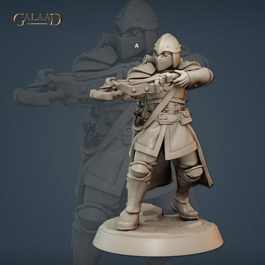 Human Vanguard Crossbow | Galaad Miniatures | Compatible with D&D/AoS | Fantasy | Tabletop RPG