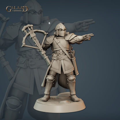 Human Vanguard Crossbow | Galaad Miniatures | Compatible with D&D/AoS | Fantasy | Tabletop RPG