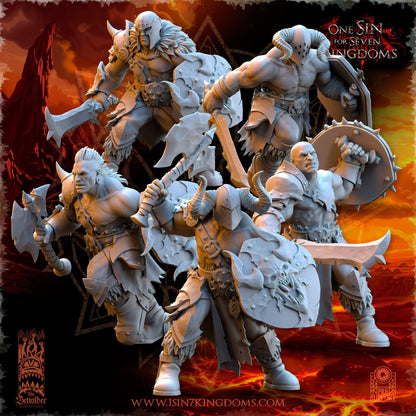 Realms of Mayhem Marauders Warband Set | The Beholder Miniatures | Compatible with D&D/AoS | Fantasy | Tabletop RPG