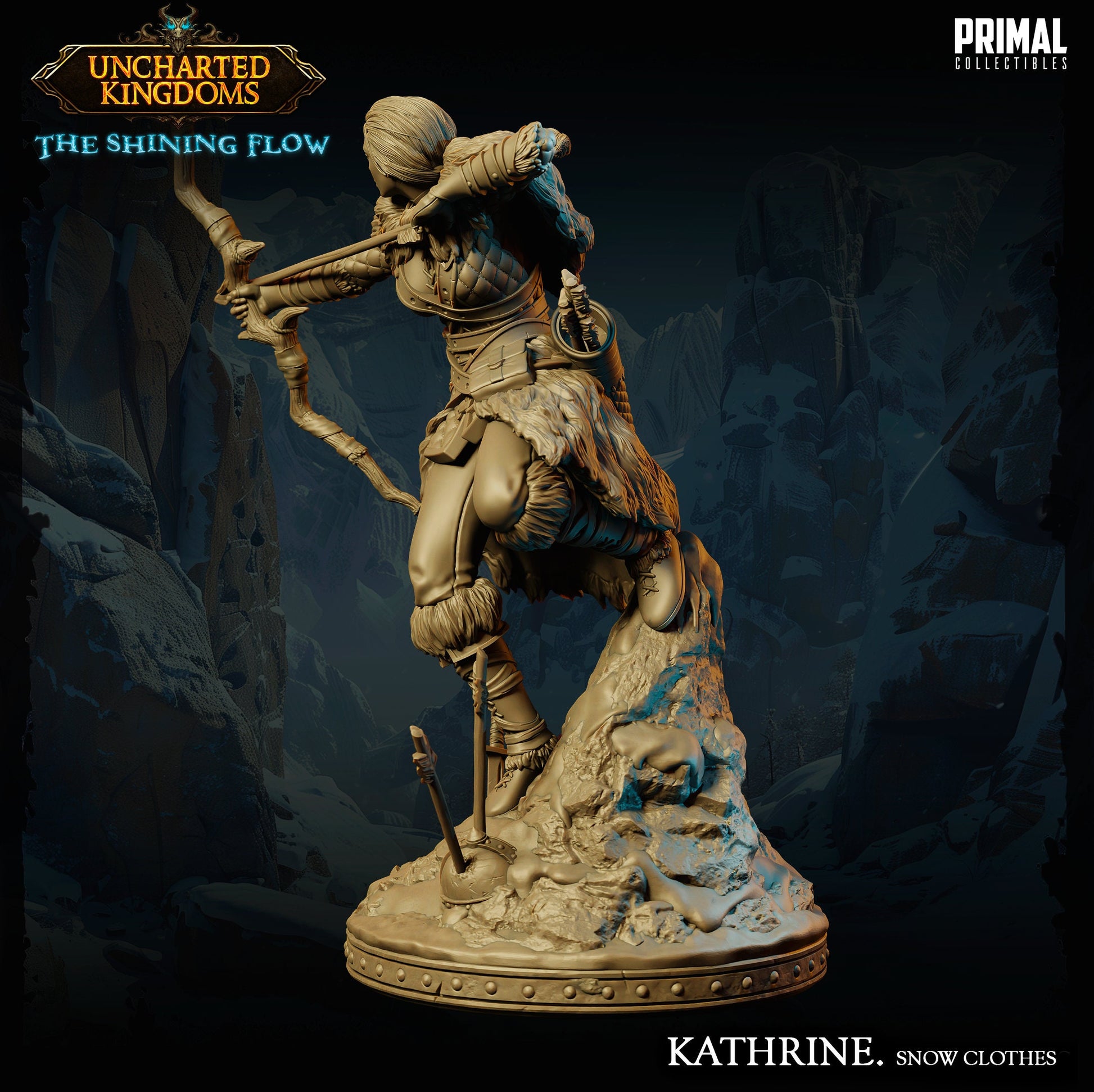 Female Barbarian Kathrine | Primal Collectibles | Compatible with D&D/AoS | Fantasy