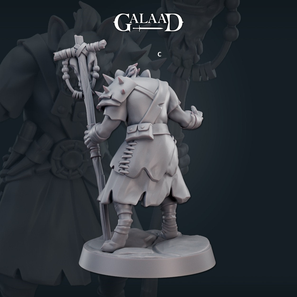 Female Gnoll Warrior | Galaad Miniatures | Compatible with D&D/AoS | Fantasy | Tabletop RPG