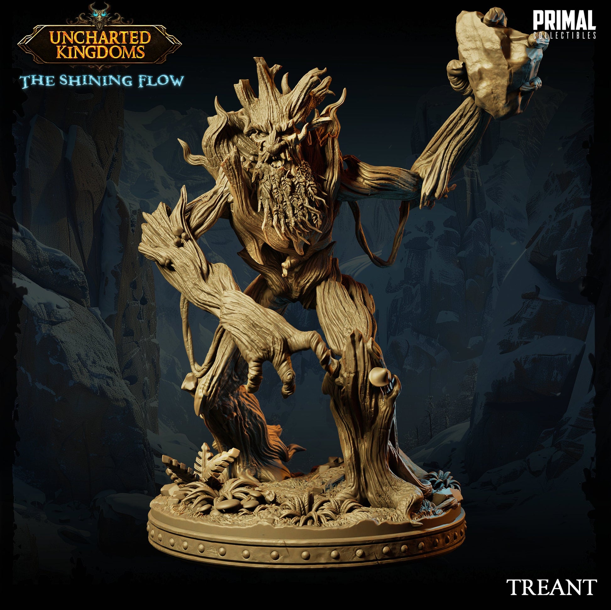 a statue of a demon holding a bird