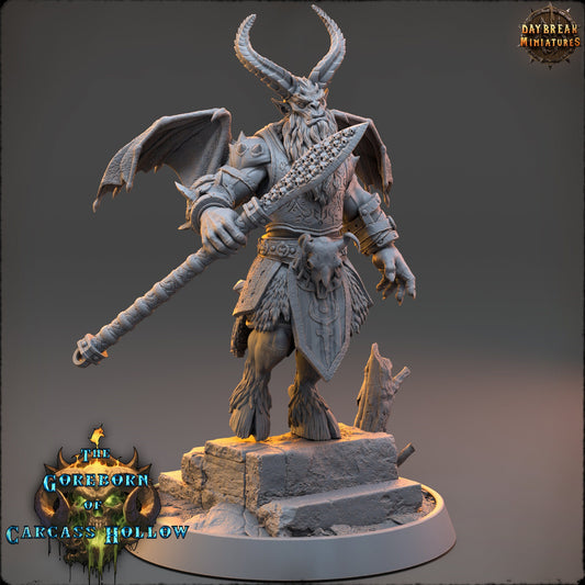 Goreborn Lancer Krellar Vortex | DayBreak Miniatures | Compatible with D&D/AOS | Fantasy | Tabletop