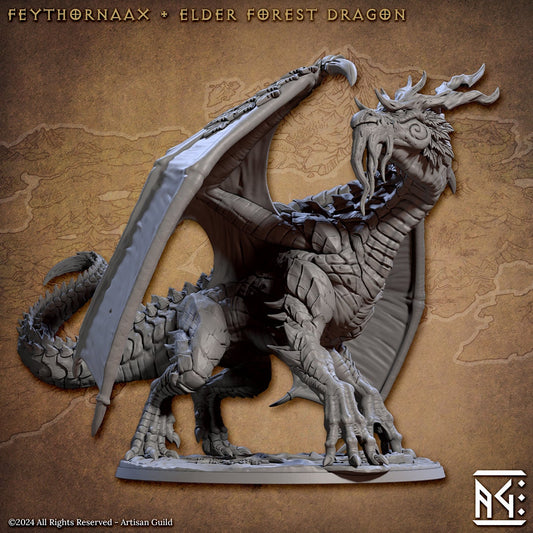 Elder Forest Dragon Feythornaax | Artisan Guild Miniatures | Compatible with D&D/AoS | Fantasy | Tabletop RPG