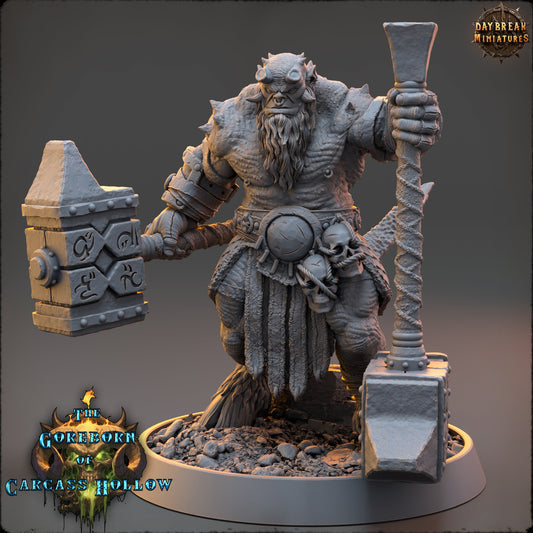 Goreborn Warrior Vregosh Dooz | DayBreak Miniatures | Compatible with D&D/AOS | Fantasy | Tabletop