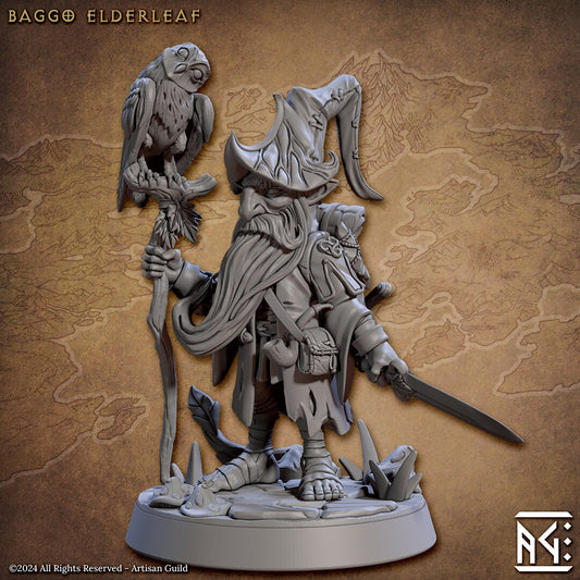 Lurikeen Baggo Elderleaf | Artisan Guild Miniatures | Compatible with D&D/AoS | Fantasy | Tabletop RPG