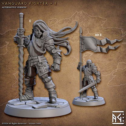 Vanguard Fighters | Artisan Guild Miniatures | Compatible with D&D/AoS | Fantasy | Tabletop RPG