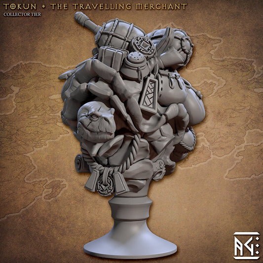 Tortle Merchant Tokun Bust | Artisan Guild | Compatible with D&D/AoS | Fantasy