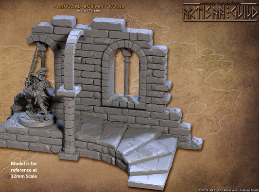 Outpost Ruins Terrain | Artisan Guild Miniatures | Compatible with D&D/AoS | Fantasy | Tabletop RPG