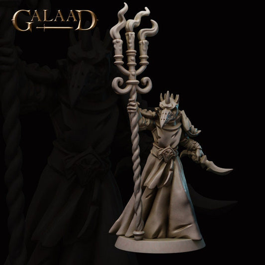 a statue of a wizard holding a staff