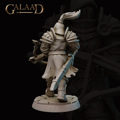 a statue of a knight holding a sword