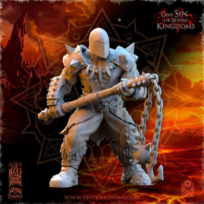 Realms of Mayhem Marauders with Flails | The Beholder Miniatures | Compatible with D&D/AoS | Fantasy | Tabletop RPG