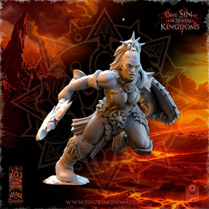 Realms of Mayhem Female Marauders | The Beholder Miniatures | Compatible with D&D/AoS | Fantasy | Tabletop RPG