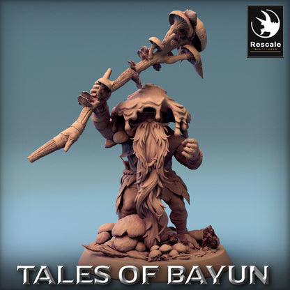 Bayun Druid Mushroom Hat | Rescale Miniatures | Compatible with D&D/AoS | Fantasy | Tabletop RPG