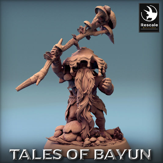 Bayun Druid Mushroom Hat | Rescale Miniatures | Compatible with D&D/AoS | Fantasy | Tabletop RPG