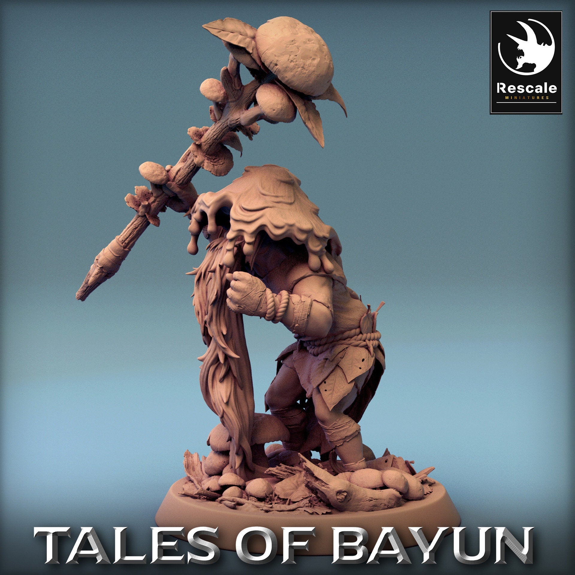 Bayun Druid Mushroom Hat | Rescale Miniatures | Compatible with D&D/AoS | Fantasy | Tabletop RPG