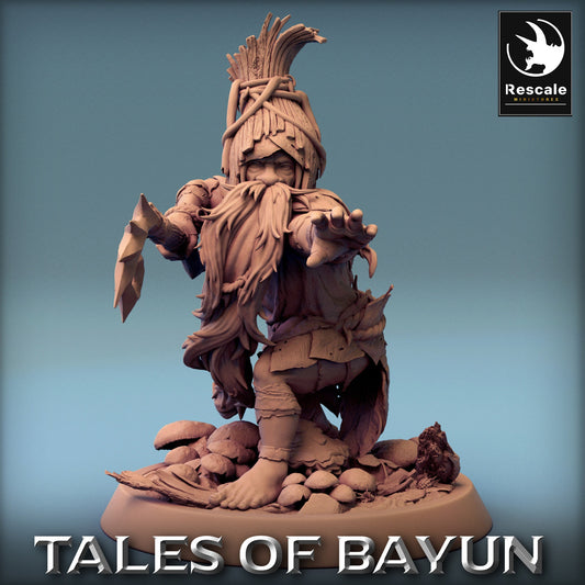 Bayun Druid Attack | Rescale Miniatures | Compatible with D&D/AoS | Fantasy | Tabletop RPG