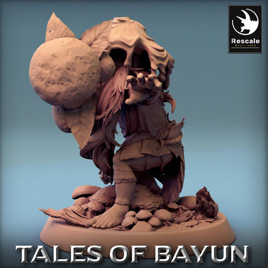 Bayun Druid Mushroom Hat Attack | Rescale Miniatures | Compatible with D&D/AoS | Fantasy | Tabletop RPG
