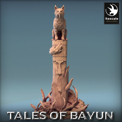 Bayun Totem Cat | Rescale Miniatures | Compatible with D&D/AoS | Fantasy | Tabletop RPG